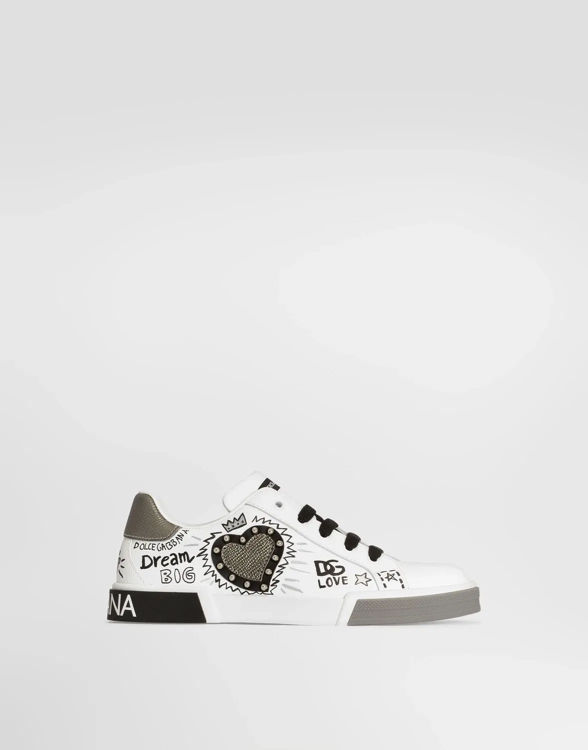 Кроссовок Portofino Light из кожи наппа Dolce & Gabbana, бежевый