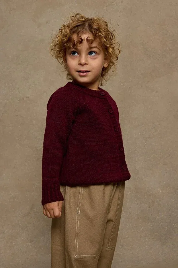 Детский кардиган с длинным рукавом Fahhar Kids, Burgundy — фото 2
