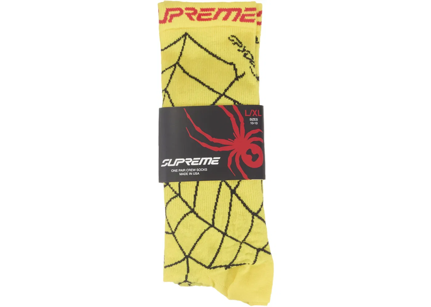 Детские носки с принтом Supreme Socks (1 Pack), Yellow — фото 3