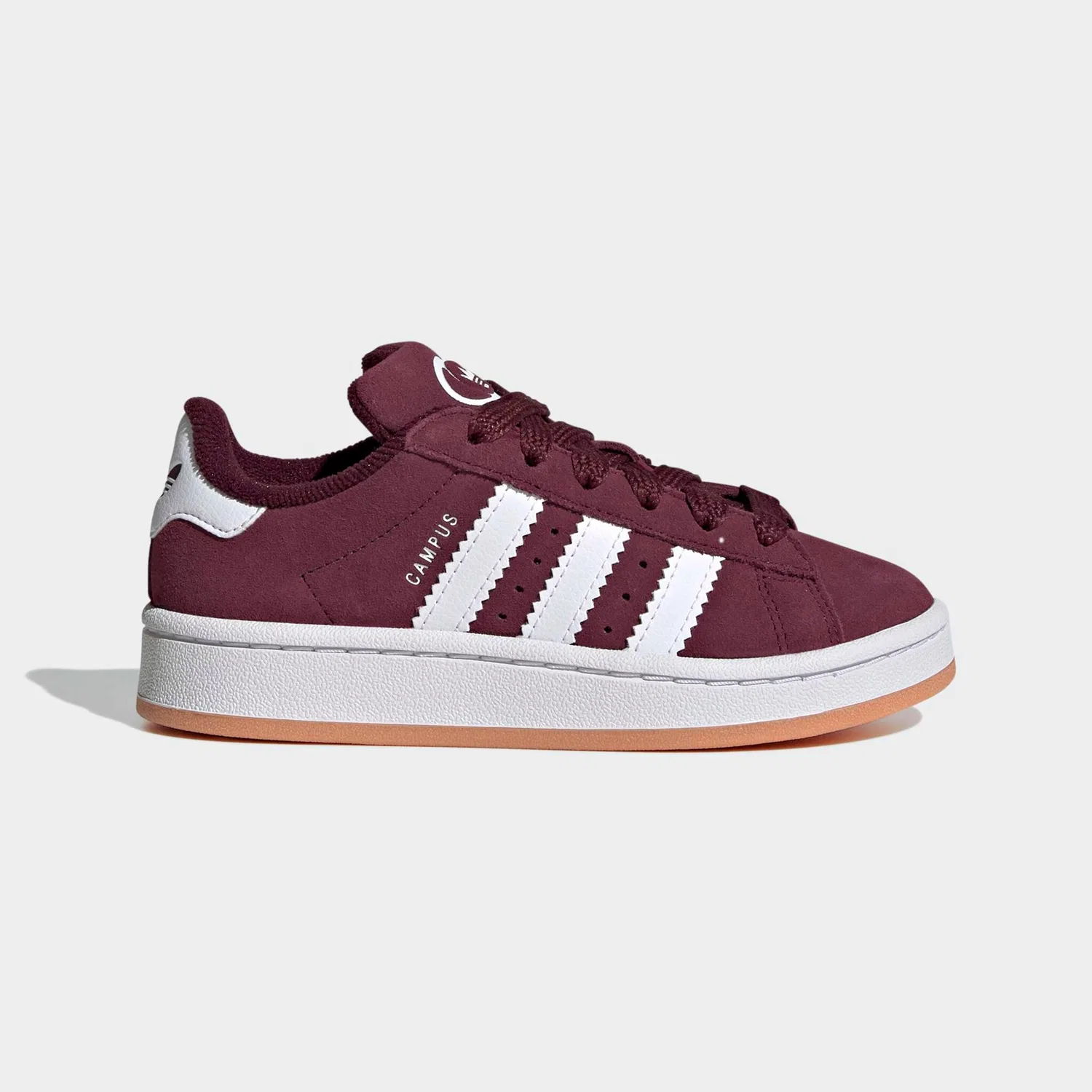Детские кроссовки с тремя полосками Adidas Originals, Maroon/White/Gum — фото 2