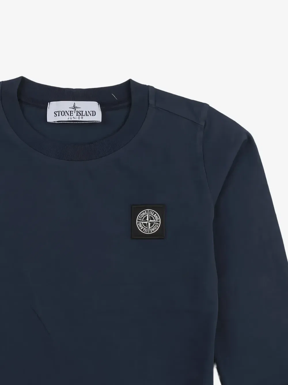 Футболка с длинными рукавами и нашивкой-логотипом Stone Island Junior, синий — фото 3
