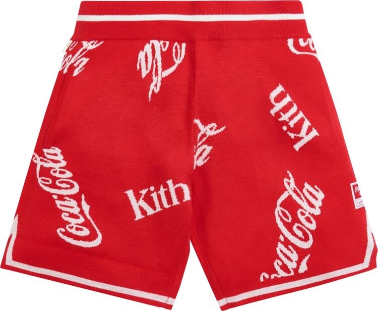 

Шорты Kith x Coca-Cola x Mitchell & Ness Coke Logo Short 'Red', красный