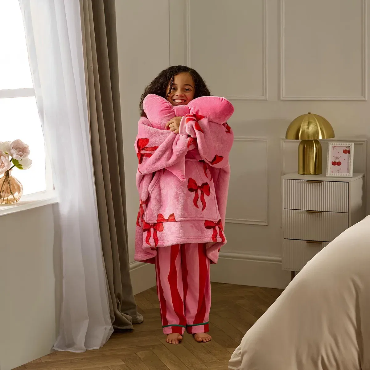 Детский худи из флиса Mini Me Bows Ohs, Multi — фото 3
