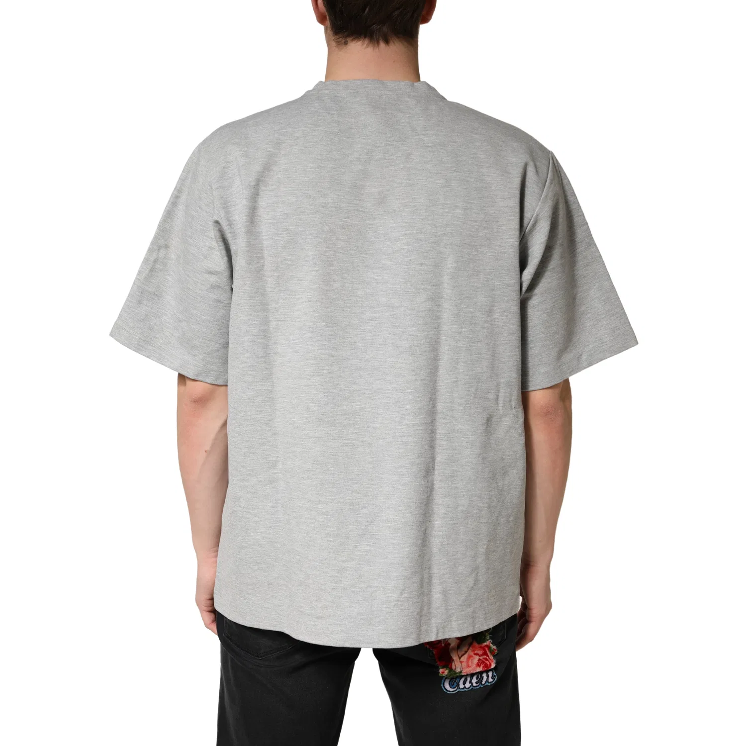 Мужская футболка с коротким рукавом с логотипом Crewneck T-Shirt Dolce & Gabbana, Gray — фото 4