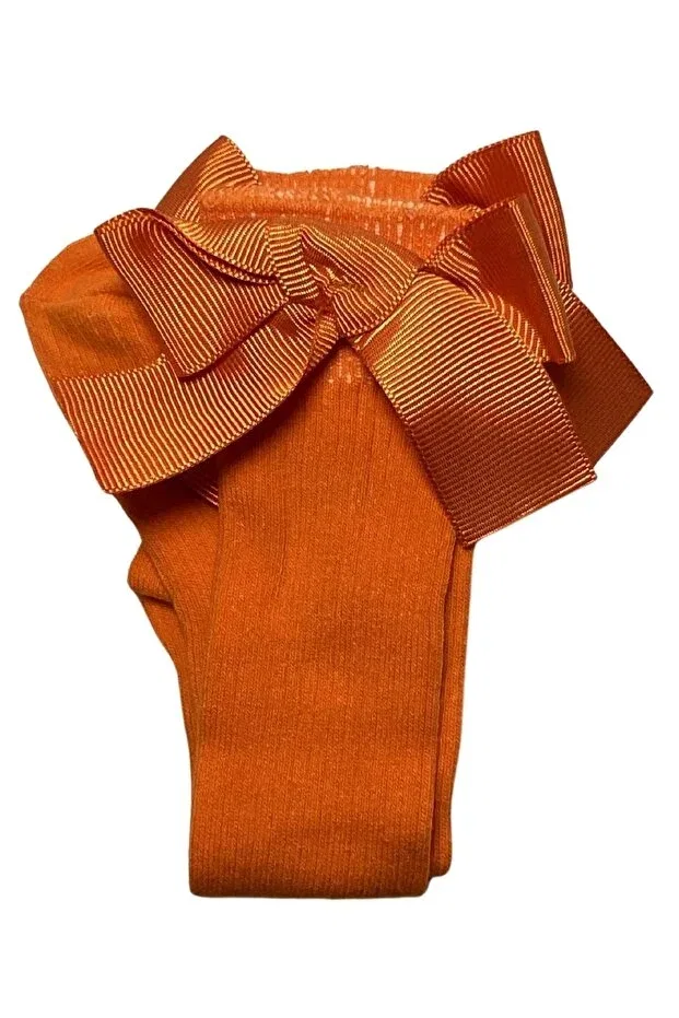 Детские носки с бантом Özge Başaran, Orange With Bow