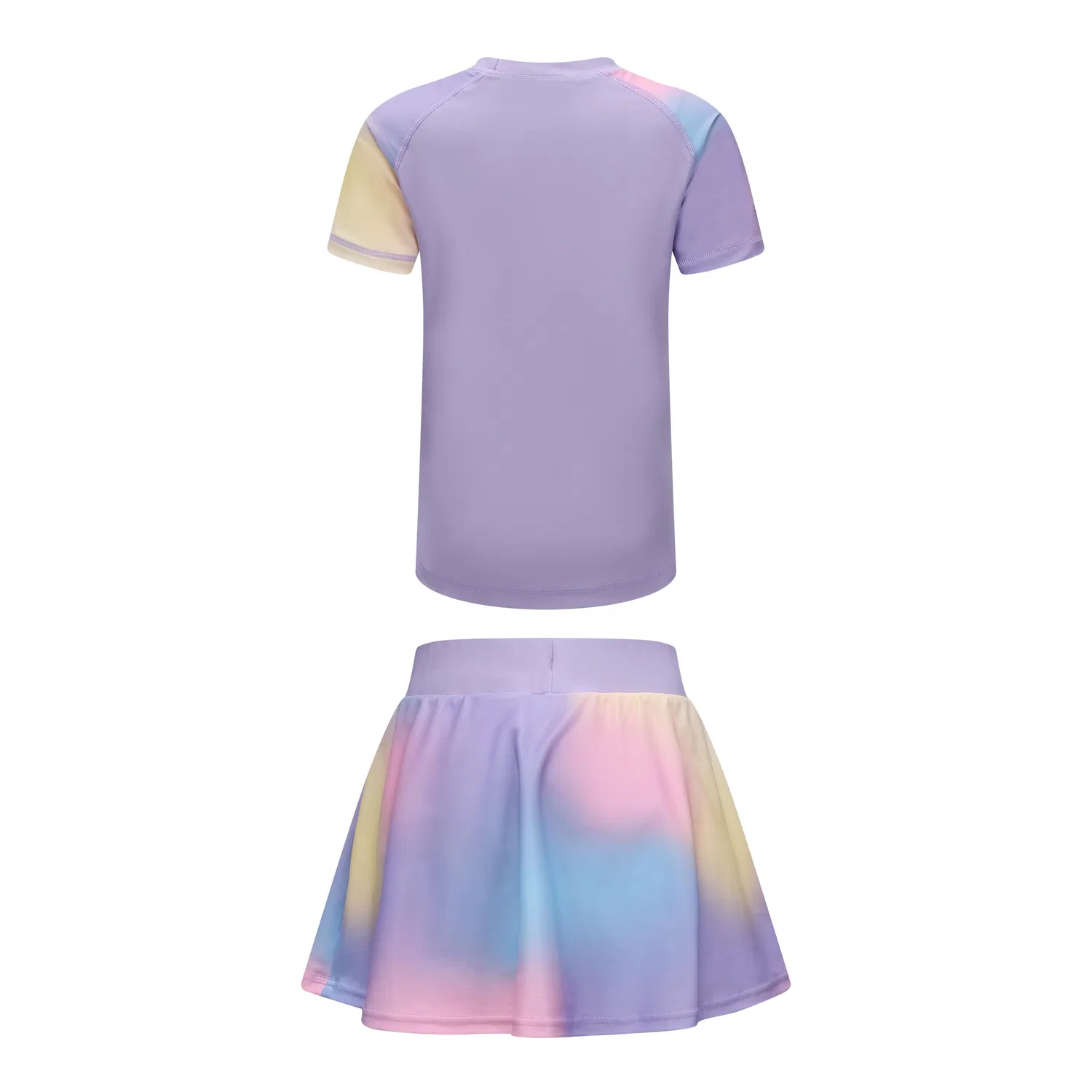 Детский комплект купальников слим с принтом 2 шт DECATHLON, Lavender/Light Pink Purple — фото 3