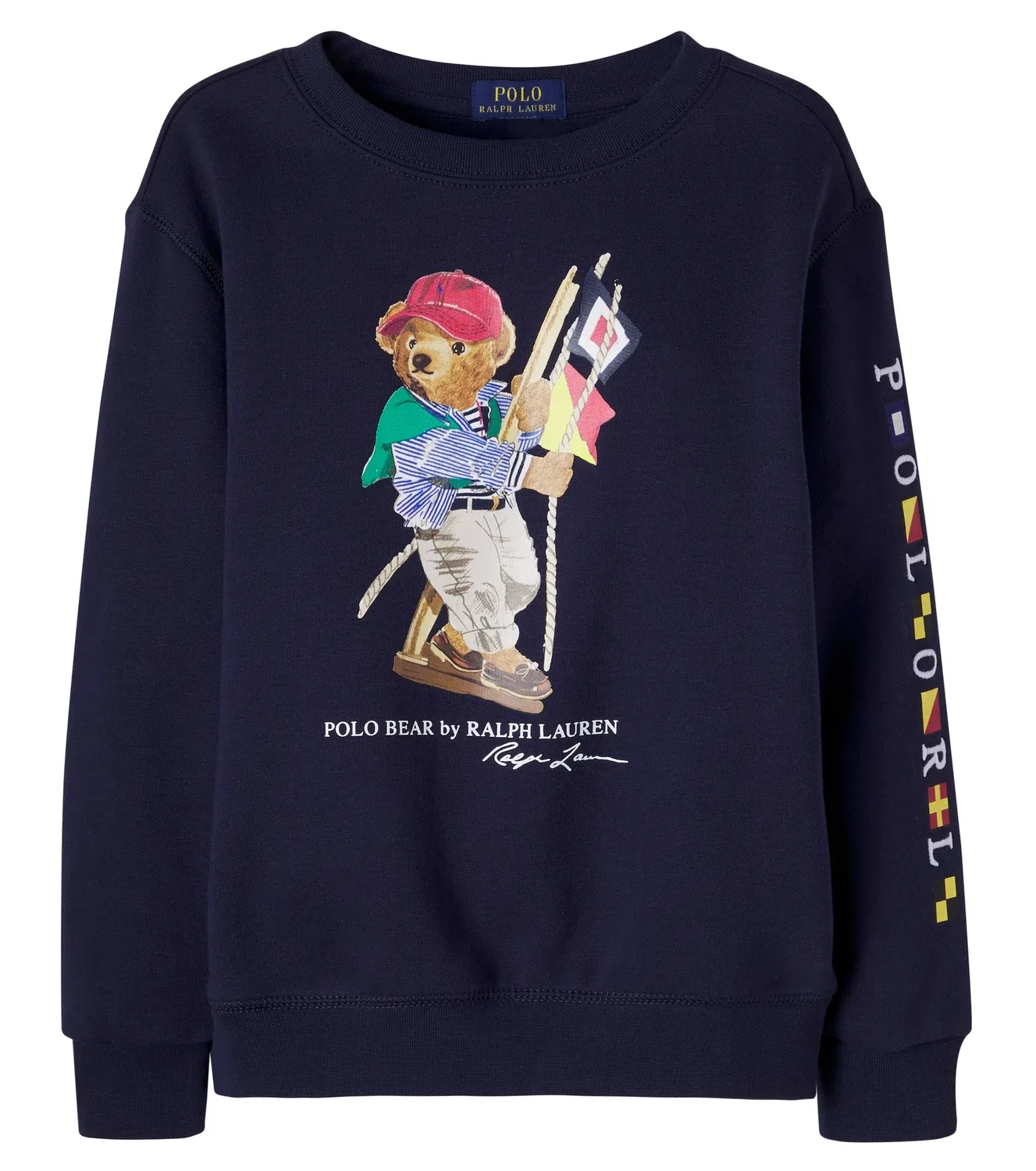 Детская флисовая толстовка с длинным рукавом Polo Bear Polo Ralph Lauren Kids, синий