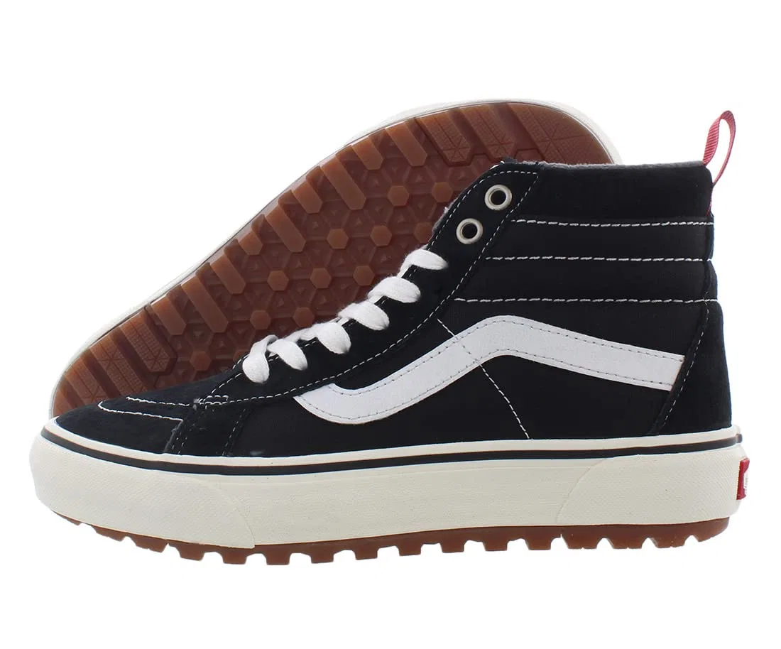 Детские кроссовки для мальчиков высокие с защитой от воды UA SK8-Hi MTE-1 Vans, Black True White