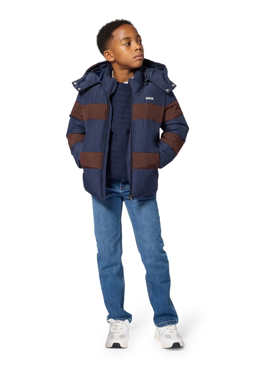 Пуховая куртка для детей и подростков - зимняя куртка Boss Kidswear, Navy