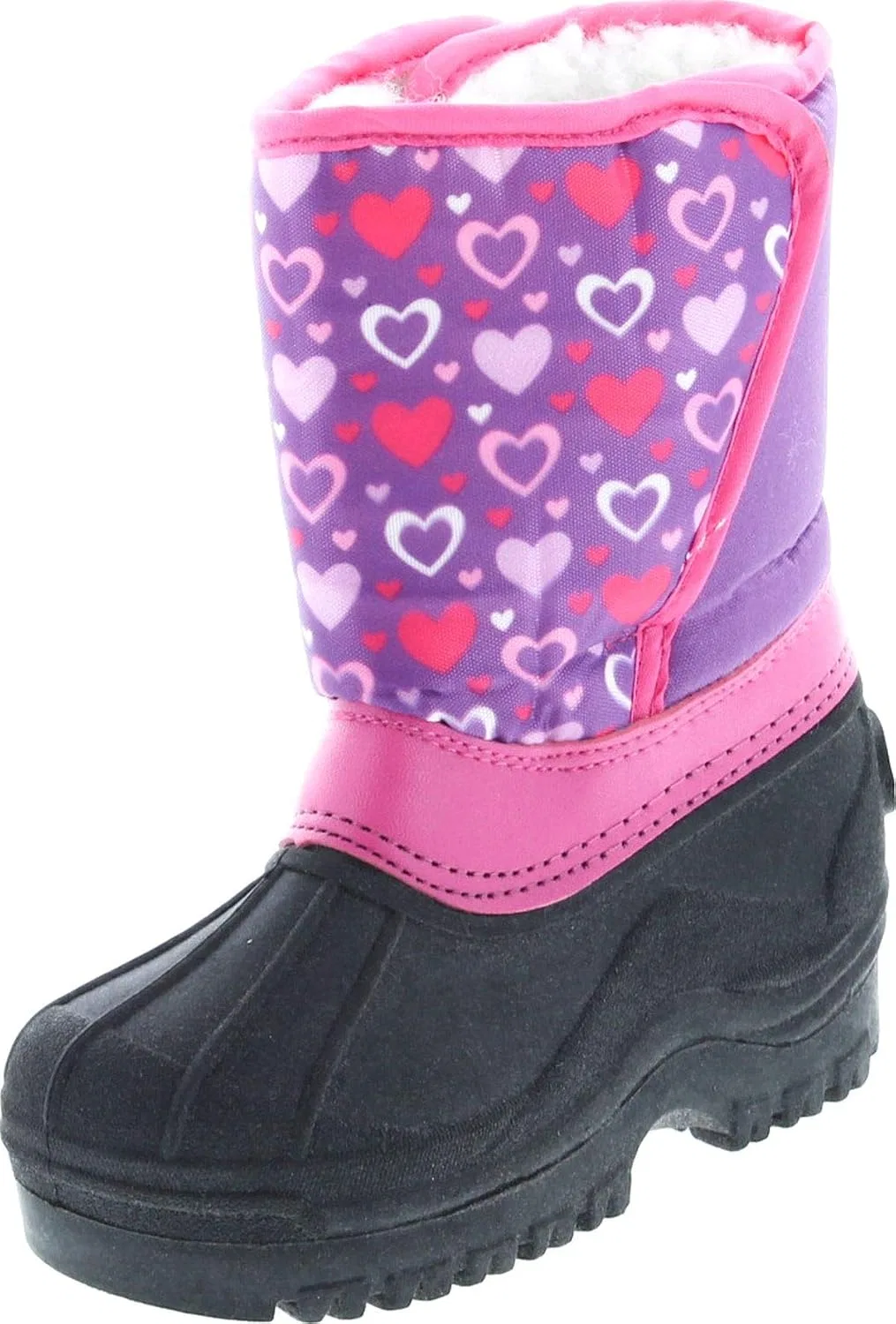 Детские зимние сапоги для девочек с принтом Static Footwear, Purple Hearts