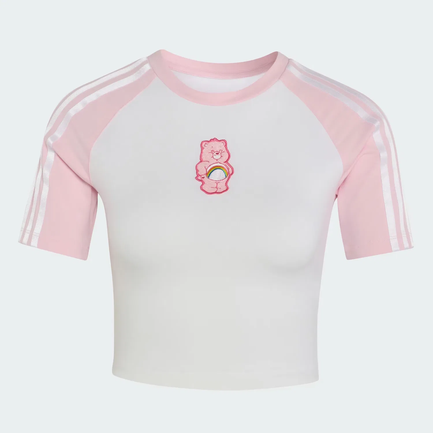 Женская футболка с принтом Care Bears Baby Tee Adidas Originals, белый/светло-розовый — фото 4