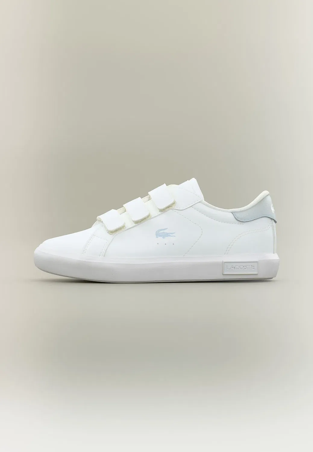Детские кроссовки Powercourt унисекс Lacoste, White/Light Blue