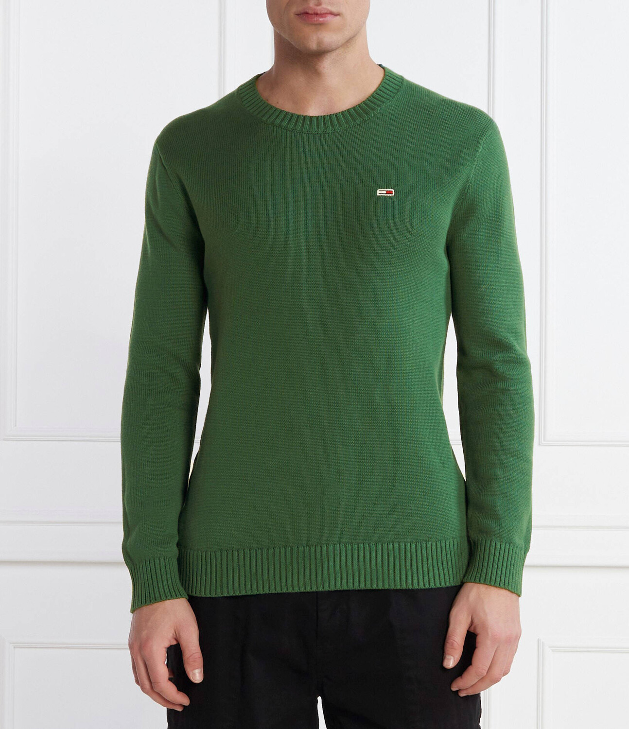 

Свитер Tommy Jeans Slim Fit, зеленый