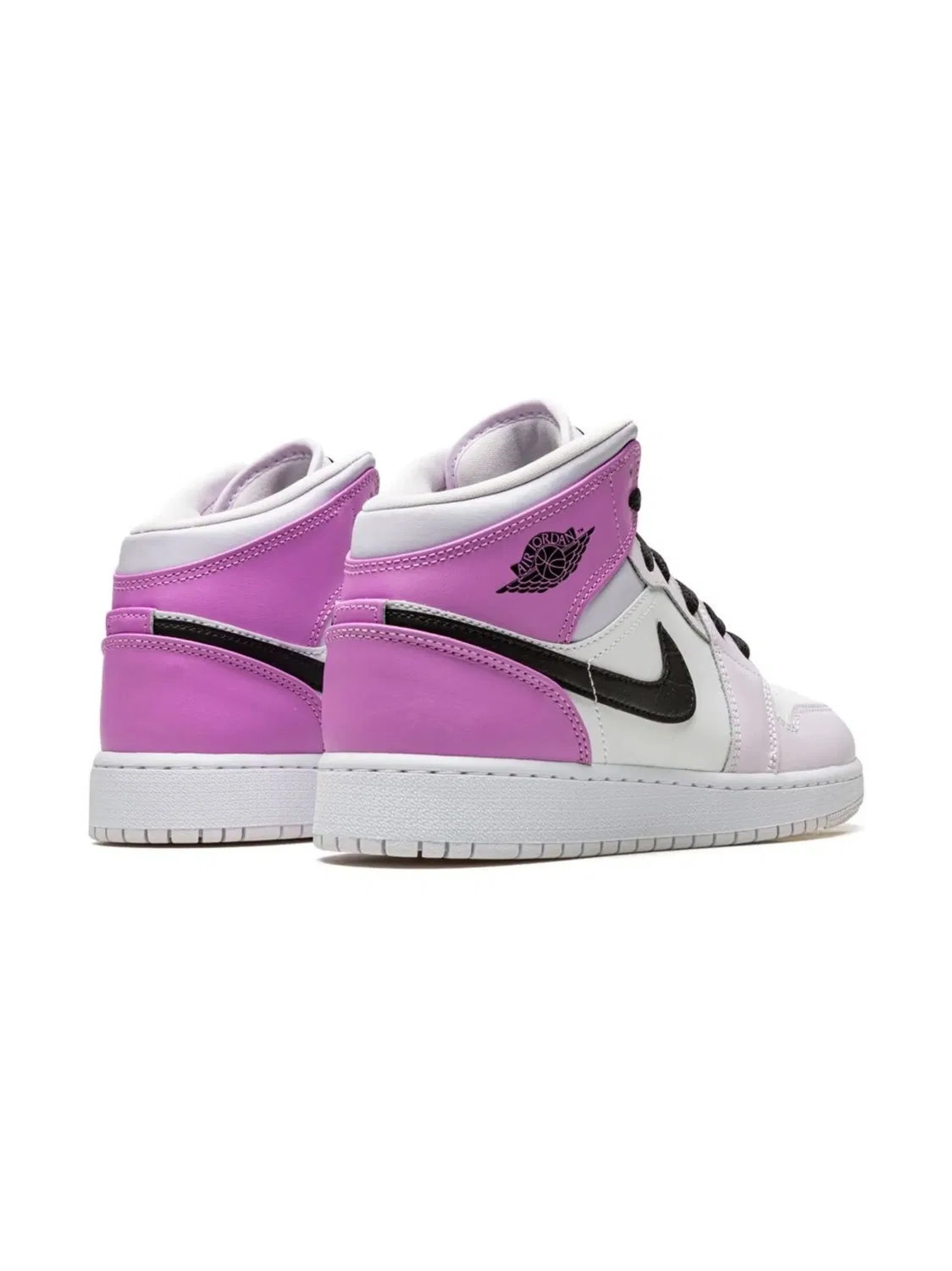 Кроссовки Air Jordan 1 Mid "Barely Grape", виноградный фиолетовый/черный/белый — фото 2