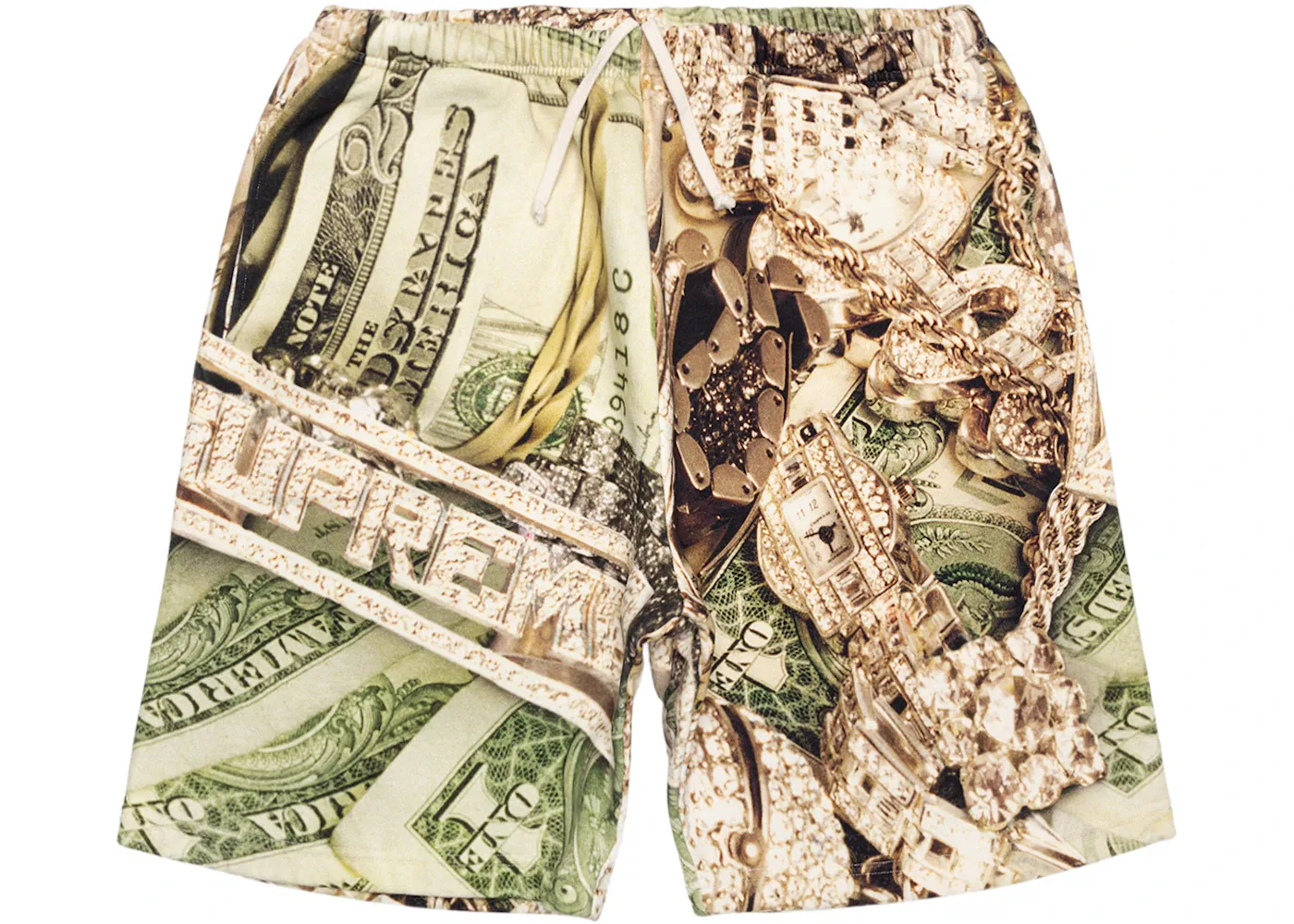 Мужские шорты с принтом Supreme Bling Sweatshort, Green