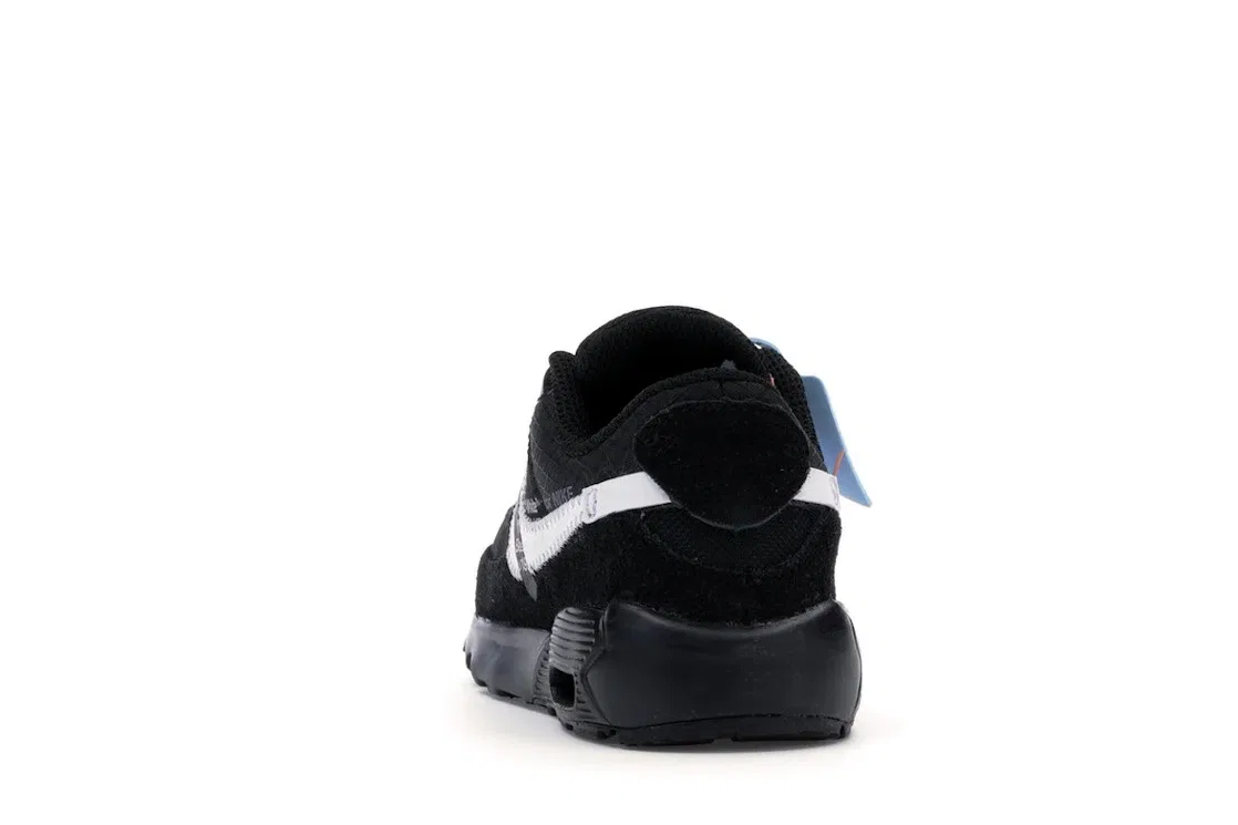 Детские кроссовки Lifestyle с деконструированным дизайном Nike Air Max 90, Black/White-Cone-Black — фото 4