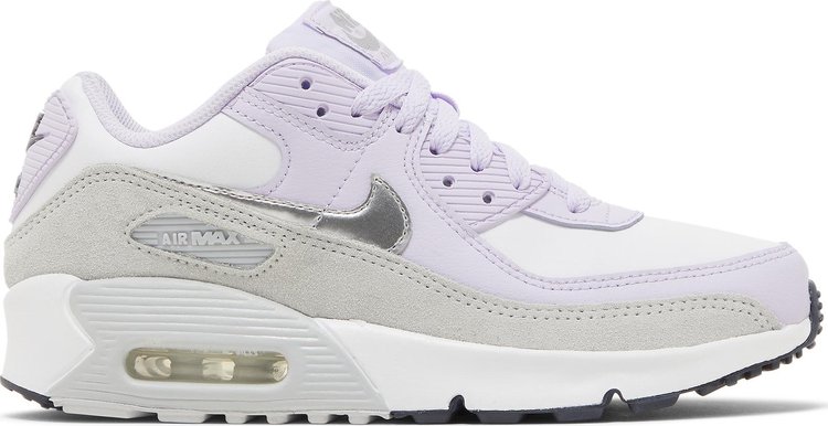 

Кроссовки Nike Air Max 90 Leather GS 'Violet Frost', фиолетовый