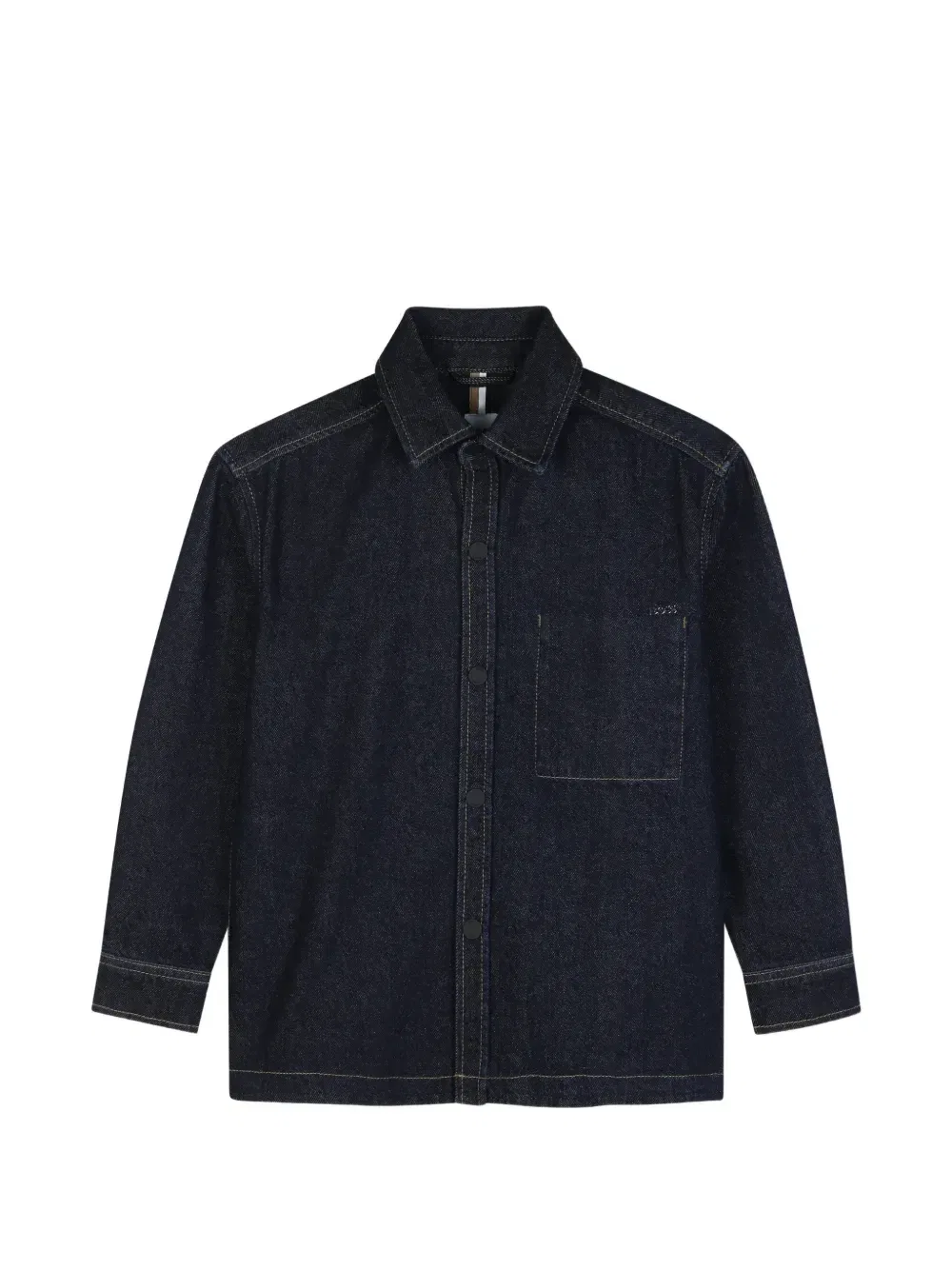 Джинсовая рубашка с длинными рукавами Boss Kidswear, синий