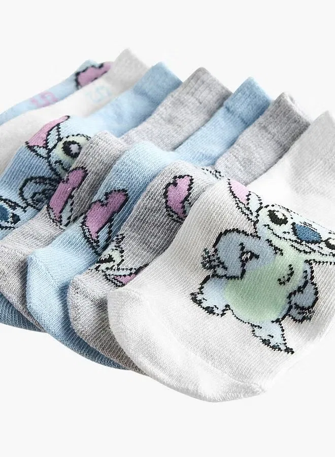Носки-комплект 7 пар с принтом Stitch Disney, разноцветный — фото 3