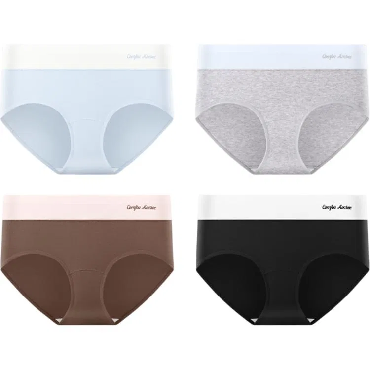 Унисекс трусы хлопковые Cotton Gene, Blue+Gray+Dark Coffee+Black