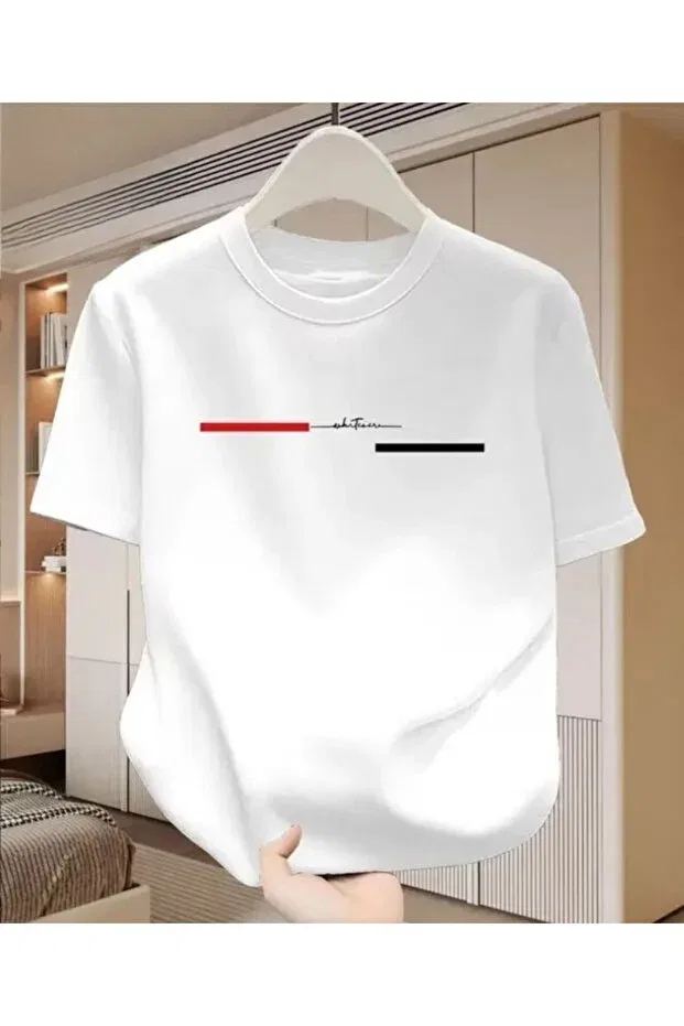 Детская футболка с принтом Unisex Bay What Ever Printed Oversize Wide Fit Basic T-Shirt Tshirt Shi Dumanlar Giyim, White