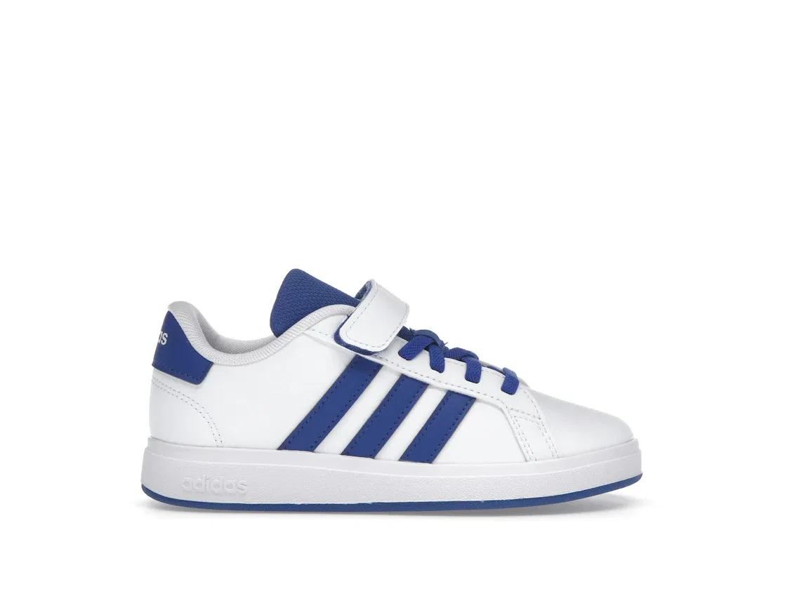 Детские кроссовки с закрытой пяткой Adidas Grand Court 2.0, Cloud White Royal Blue Core Black