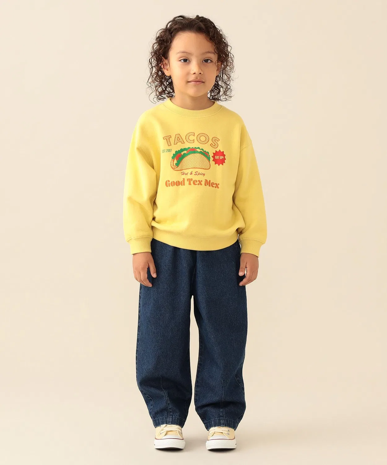Детские широкие брюки с защипами Balloon 2026FW BEAMS mini, Indigo Blue — фото 3