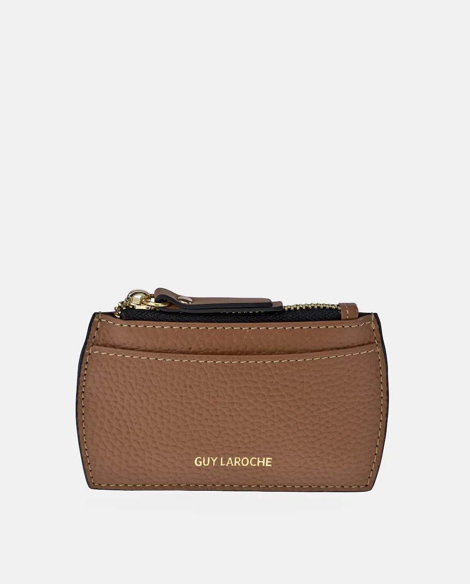 

Женский кошелек с молнией из кожи флотер Guy Laroche, песочный