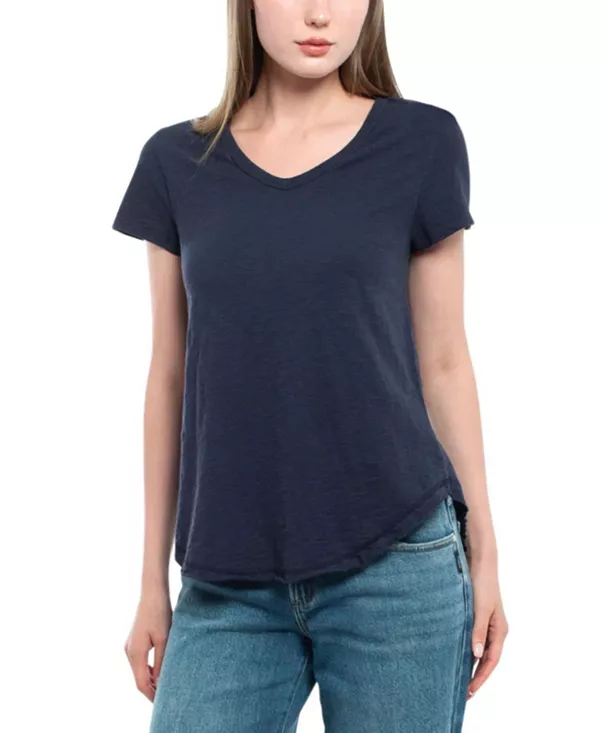 

Футболка с коротким рукавом и необработанным краем Wilt Clothing, синий