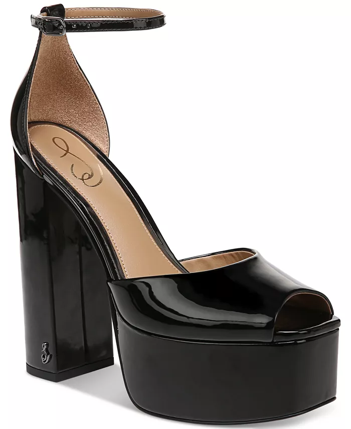 Женские босоножки Kori на платформе с ремешком на щиколотке Sam Edelman, черный