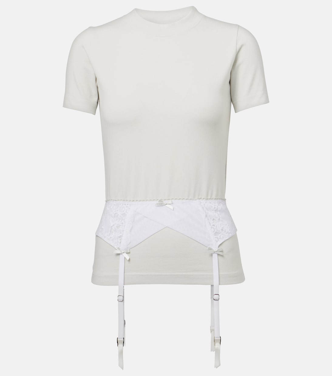 

Бюстгальтер и майка из хлопкового джерси Balenciaga, Dirty White