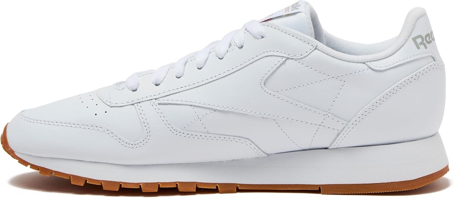 Кроссовки Reebok Classic Leather для мужчин, белый/серый — фото 3