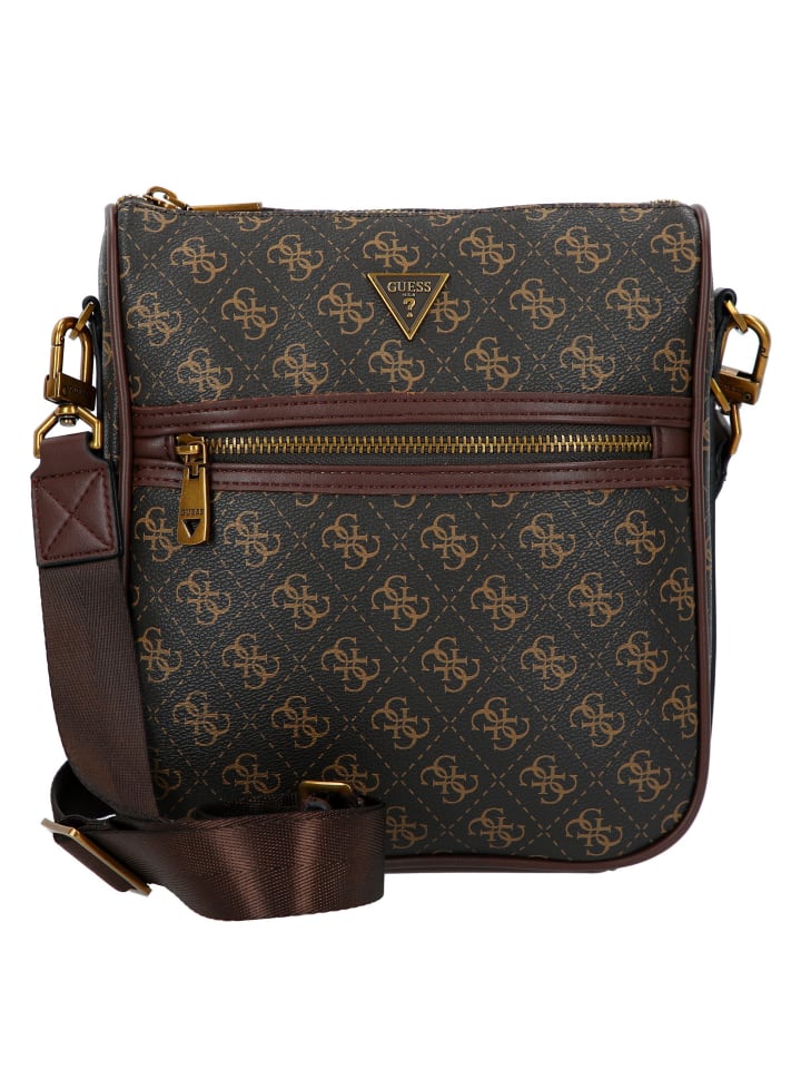 

Сумка через плечо Milano 22 см в коричнево-охровом цвете Guess