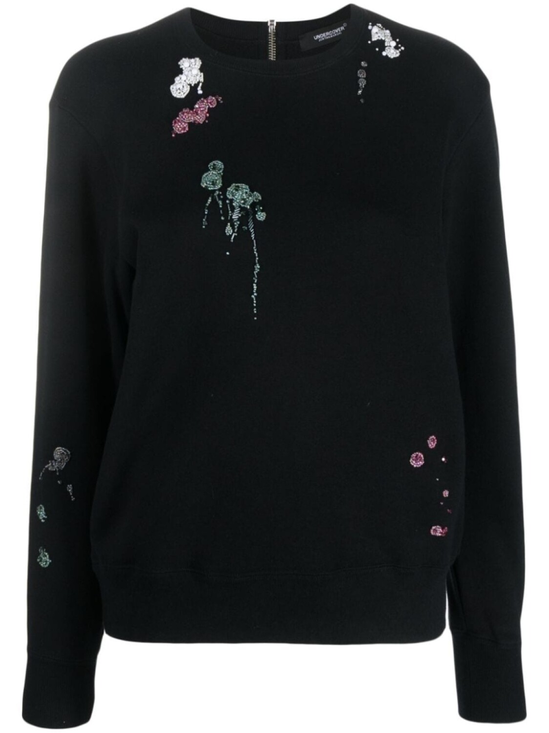 

Undercover bead-embellished cotton blouse, черный