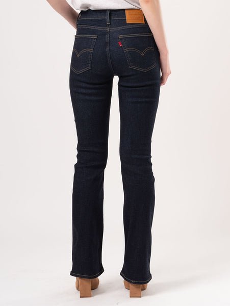 725 Высокие брюки-клеш, темно-синего цвета Levi's, Dark Indigo - Flat Finish — фото 3