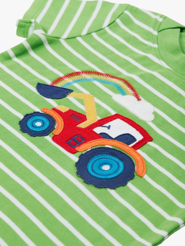Футболка baby tractor easy из чистого органического хлопка Frugi, цвет Kiwi Breton — фото 3