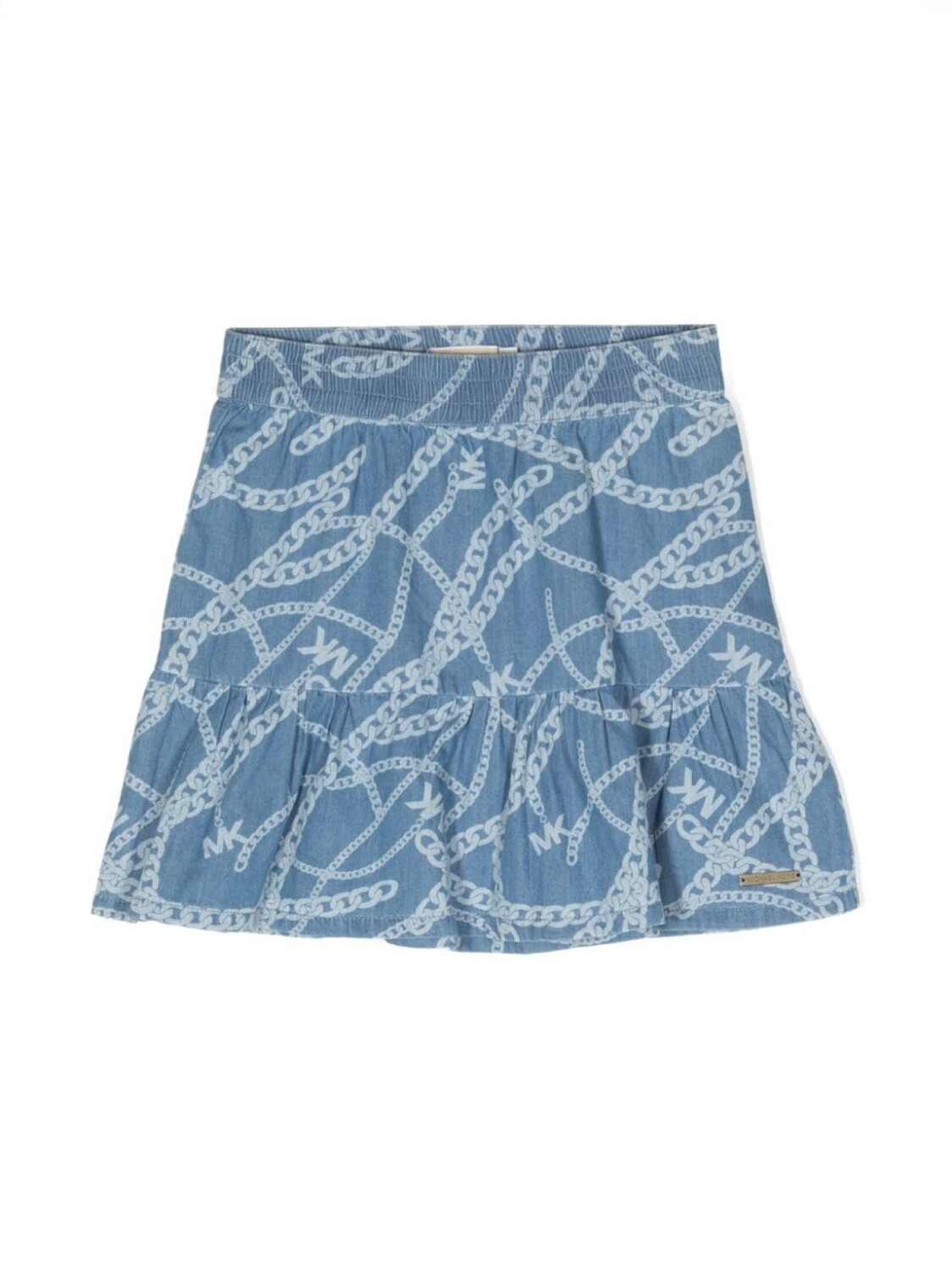 

Michael Kors Kids chain-link print tiered skirt, синий