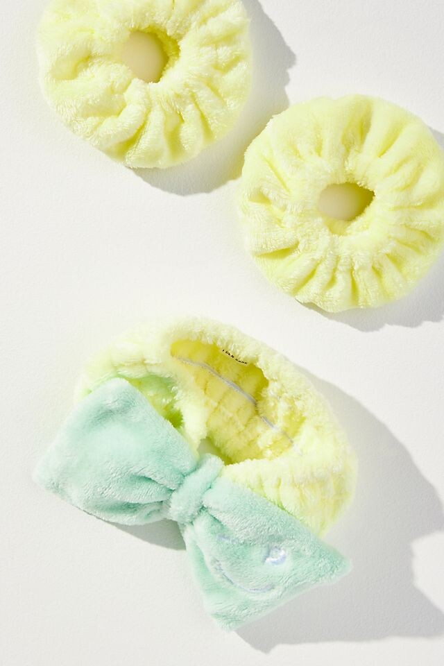

Perfect Spa Pair повязка на голову и набор резинок для волос I Dew Care, синий