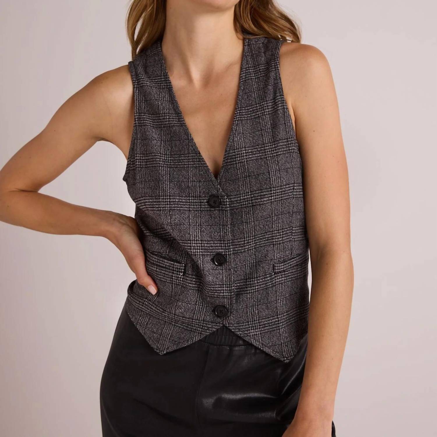 

Жилет с застежкой сзади в клетку Glencheck Bella Dahl, Glencheck Plaid