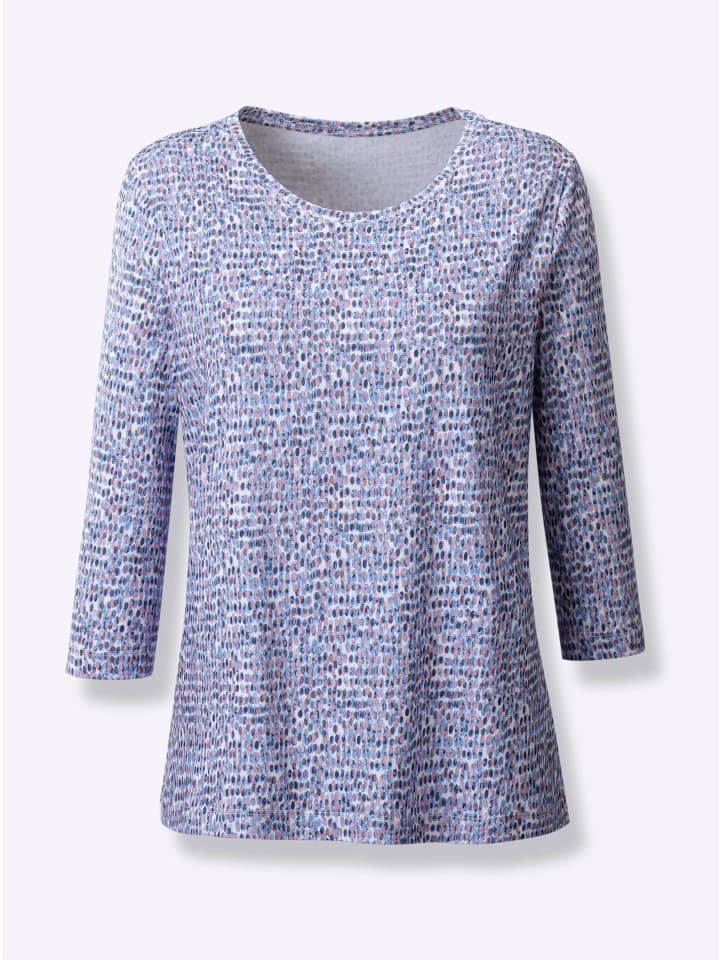 

Рубашка с рукавами 3/4 с принтом светло-голубого и серого цвета WITT WEIDEN