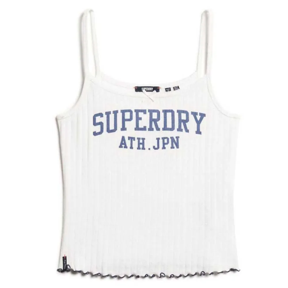 

Футболка без рукавов Superdry Ath Ess Graphic Pointele, белый