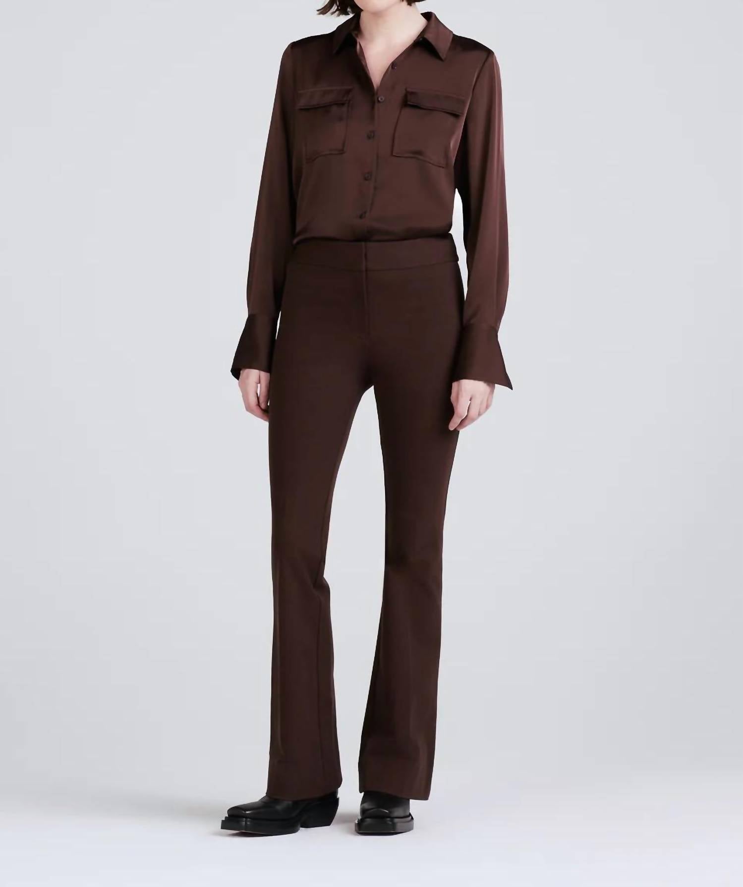 

Брюки-клеш Crosby цвета шоколада Derek Lam 10 Crosby, цвет chocolate
