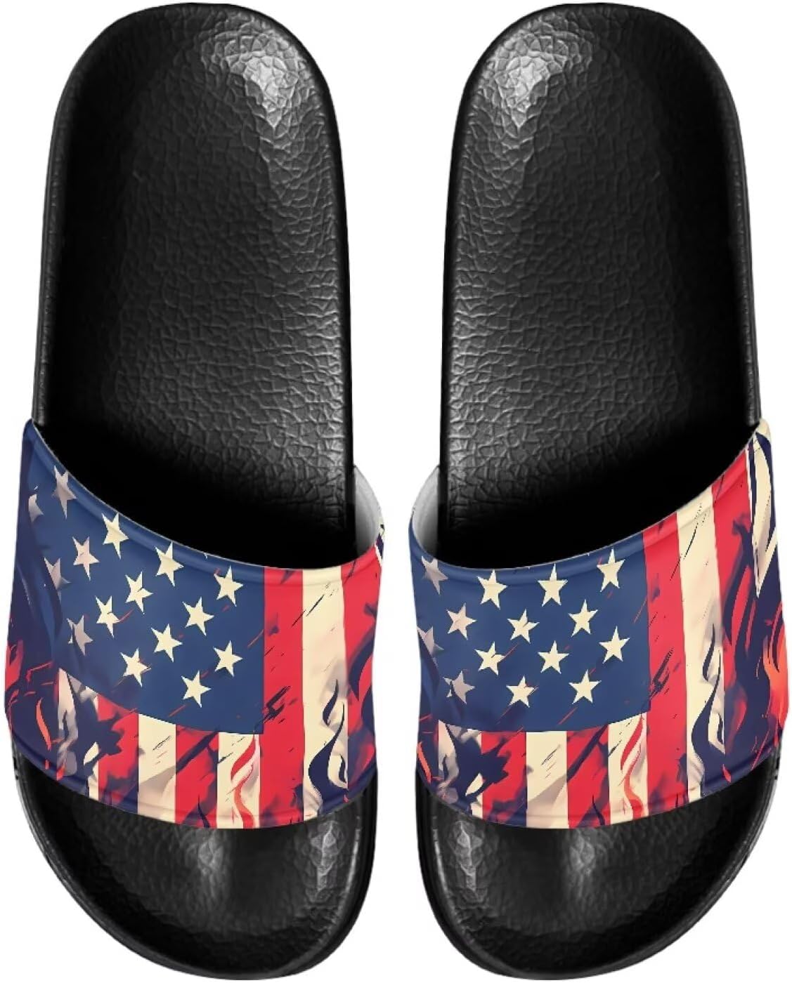 

Сандалии-шлепанцы унисекс с мягкой стелькой, удобные для женщин и мужчин, кожаные, размеры 6-13,5 Mintulipy, American Flag-1