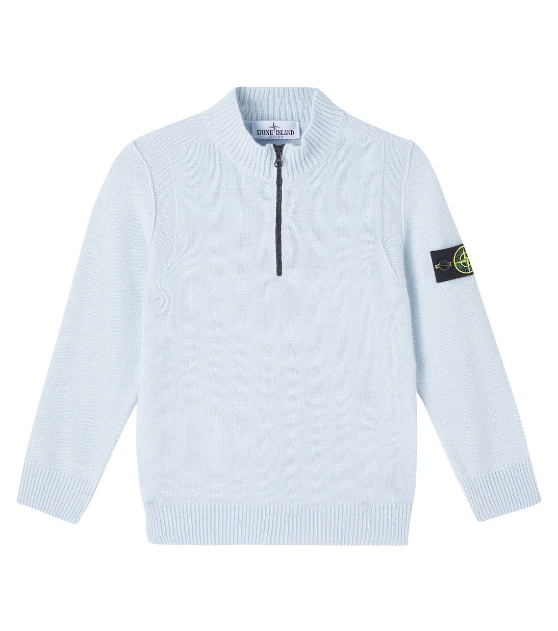 

Свитер Compass с полумолнией Stone Island Junior, светло-синий
