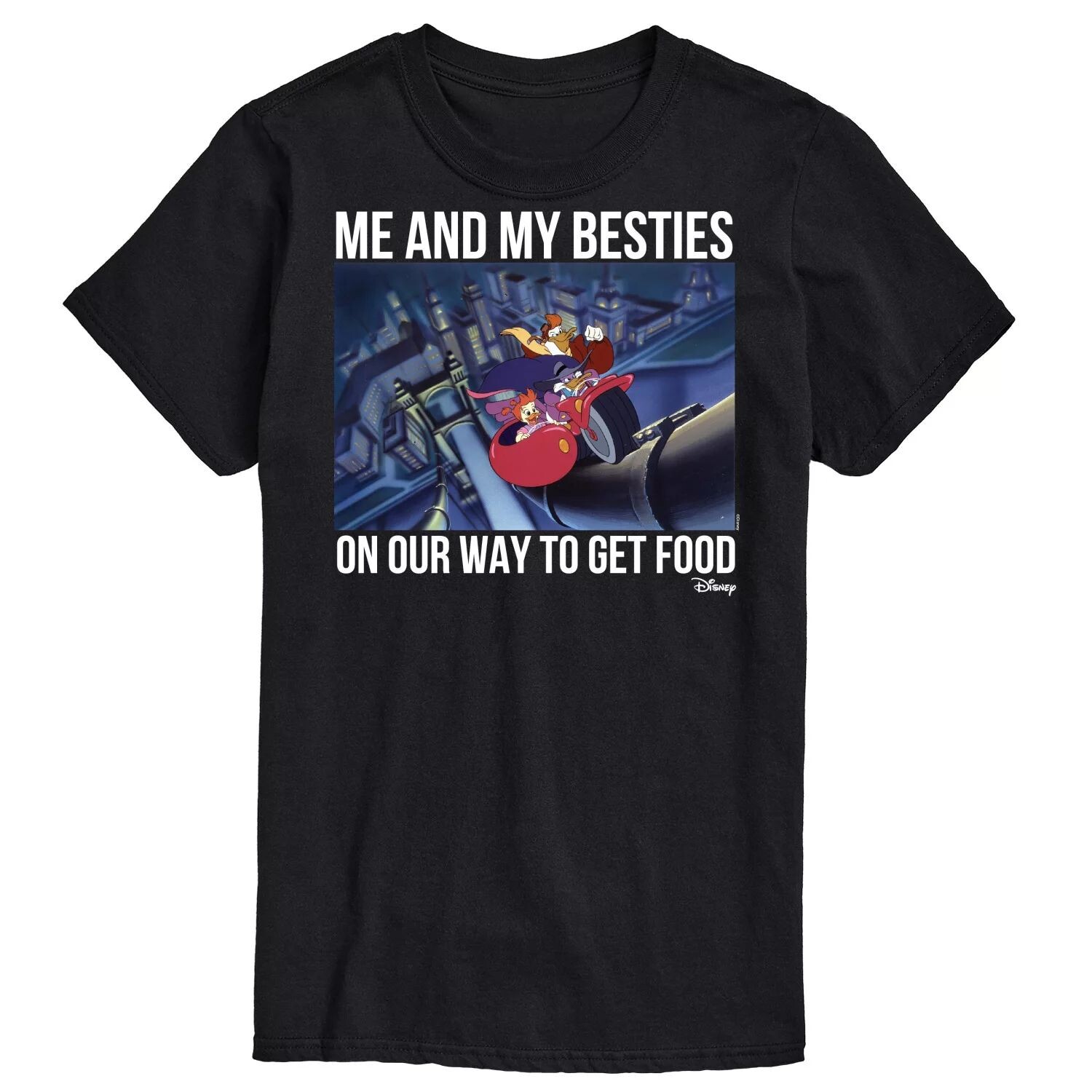 

Футболка с рисунком Big & Tall Darkwing Duck Besties Disney, черный