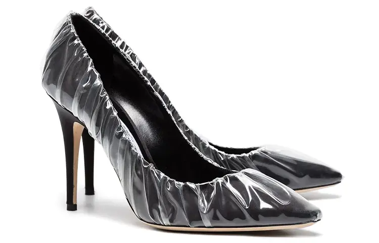 OFF WHITE C/O Jimmy Choo Black Anne 100 ПВХ атласные туфли-лодочки OFF-WHITE — фото 4