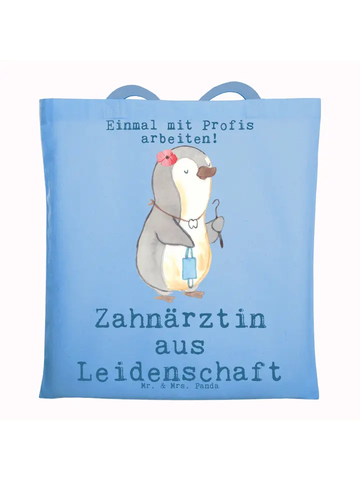 

Сумка для переноски Mr & Mrs Panda Zahnärztin Leidenschaft, небесно-синий