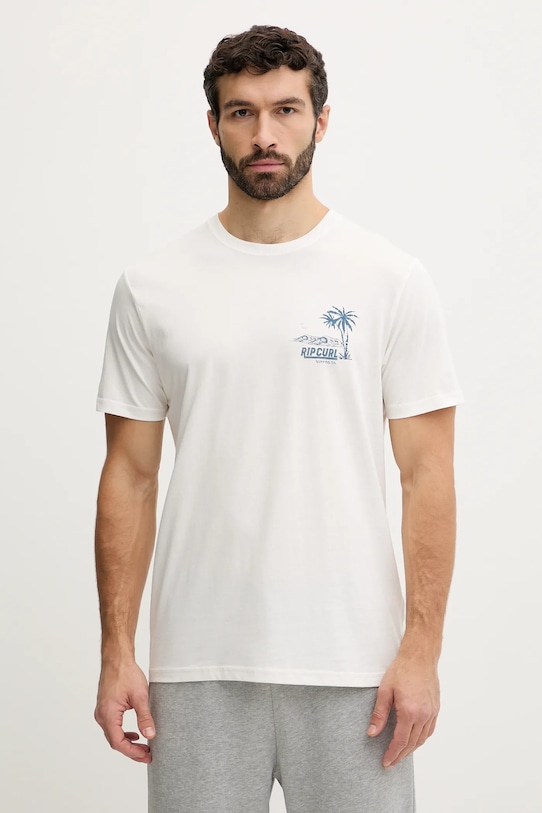 

Хлопковая футболка Rip Curl, бежевый