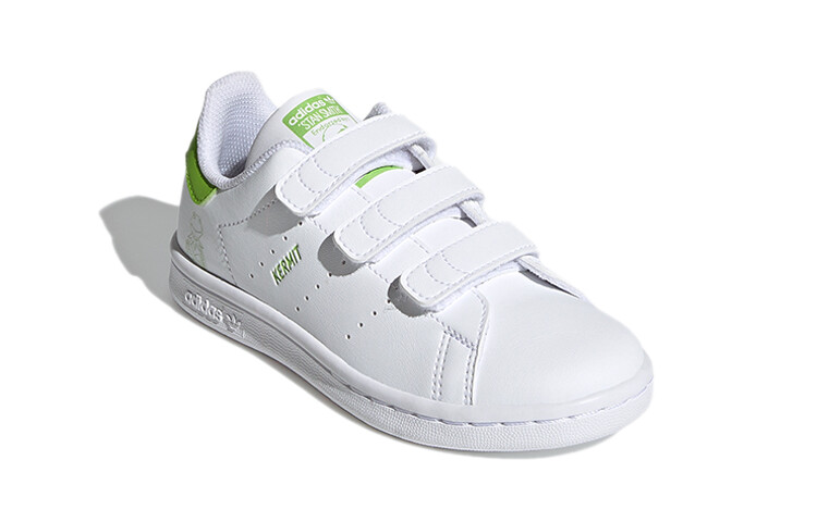 Коллекция STAN SMITH Kids Скейтбординг Кроссовки PS Low-top Белый/зеленый Adidas Originals — фото 3