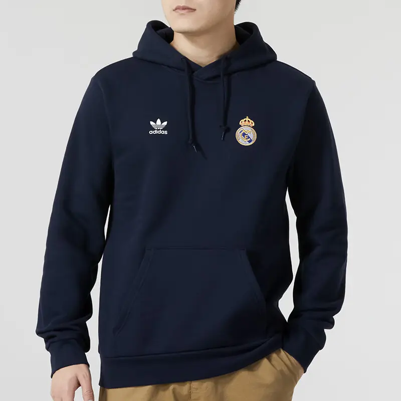 Толстовка мужская Adidas Originals с эмблемой Real Madrid, темно-синий — фото 3